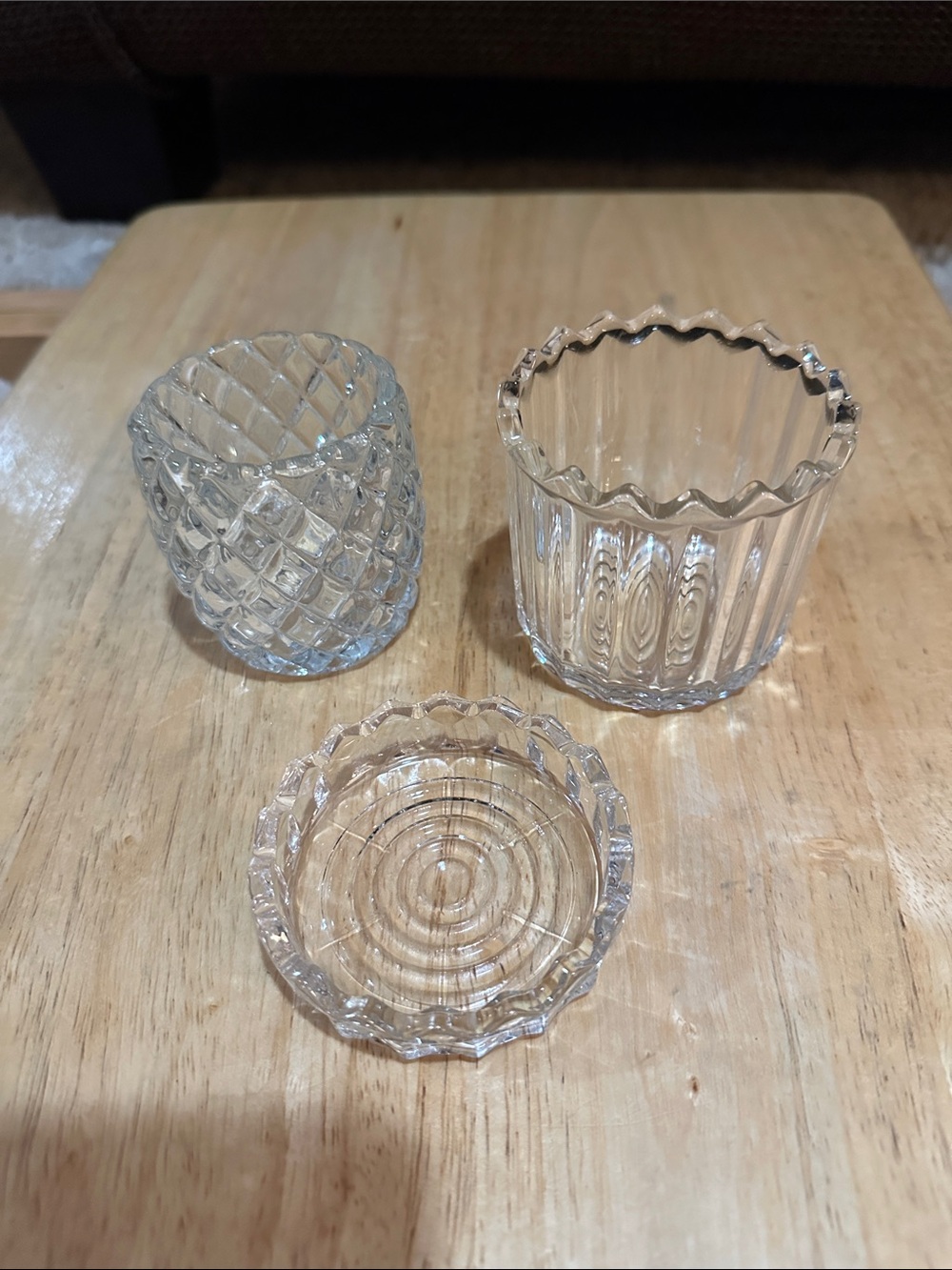Clear Glass Decorative Votives and Holder Set - Home Accents